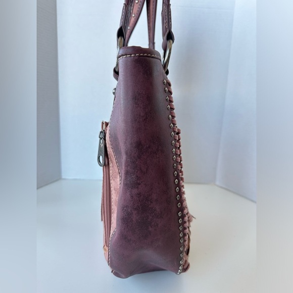 Montana West Studded Tooled Shoulder Bag Concealed purse - Picture 3 of 8